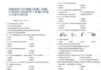 河南省驻马店市确山县第二初级中学2023-2024学年上学期九年级九月份月考化学