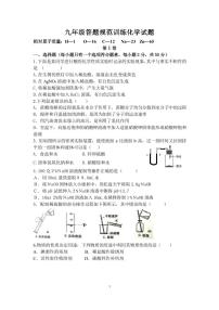 山东省淄博市周村区第二中学2023-2024学年九年级上学期10月阶段测试化学试题