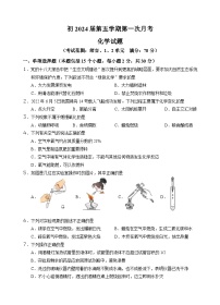 四川省自贡市荣县中学2023-2024学年九年级上学期第一次月考化学试题