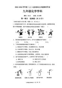 辽宁省九校2023-2024学年九年级上学期10月月考化学试题（月考）