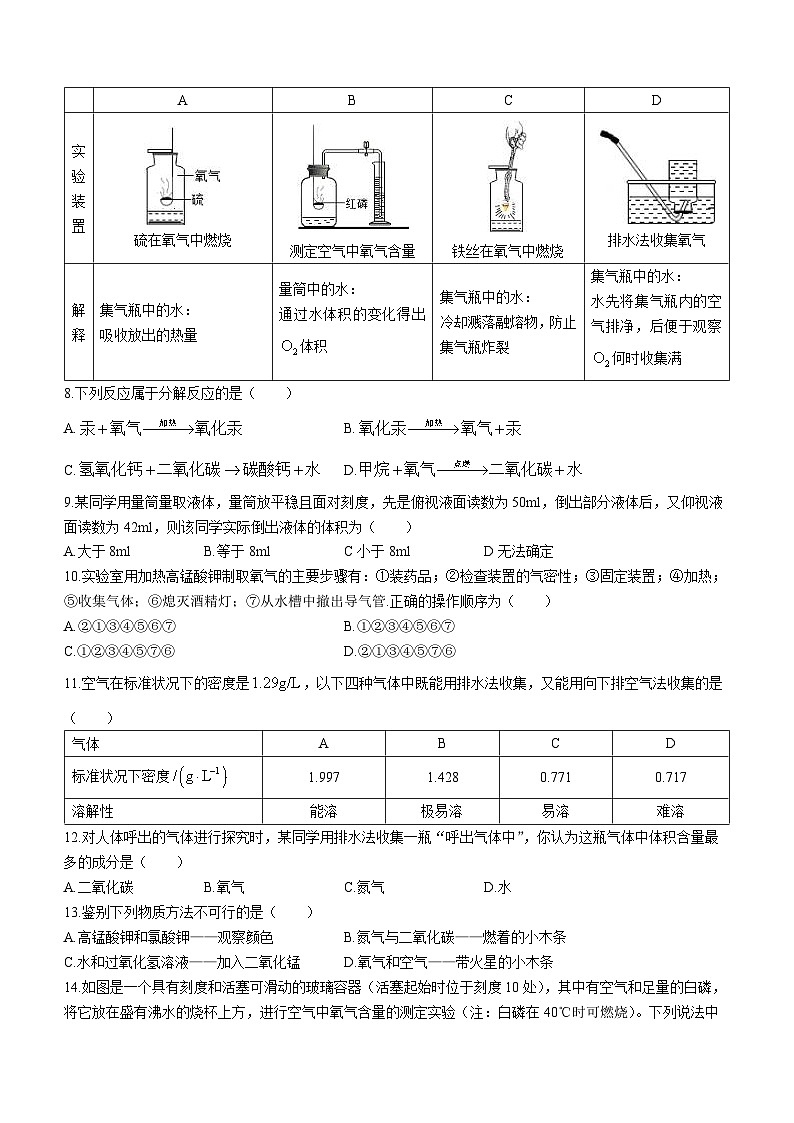 四川省成都市东部新区联考2023-2024学年九年级上学期10月课堂监测化学试题（月考）第2页