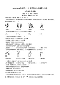 辽宁省沈阳市和平区九校2023-2024学年九年级上学期10月月考化学试题