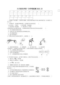 山东省潍坊市诸城市相州镇相州初级中学2023-2024学年九年级上学期10月月考化学试题