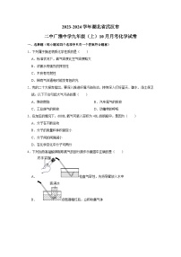 湖北省武汉市二中广雅中学2023-2024学年九年级上学期10月月考化学试卷