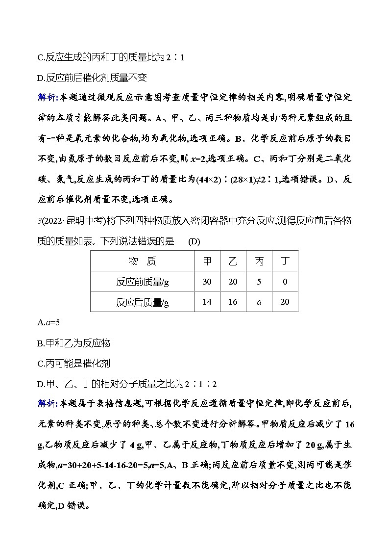 第五单元  单元高效复习 课时练 2023-2024人教版化学九年级上册03