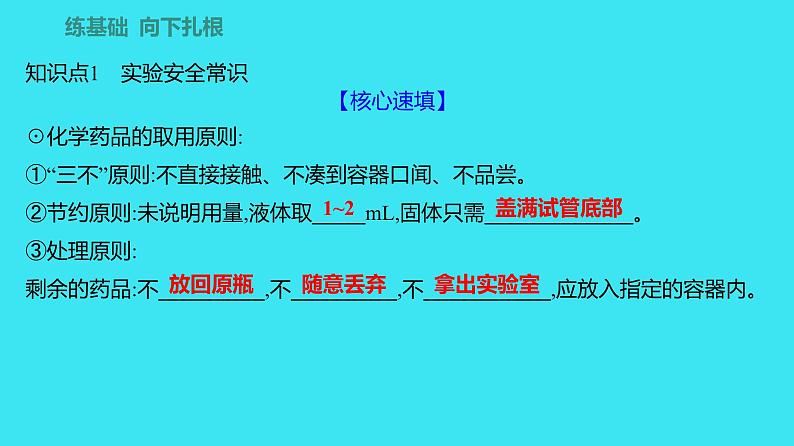 第一单元 课题3 第1课时 常用仪器 药品的取用  课件 2023-2024人教版化学九年级上册第2页