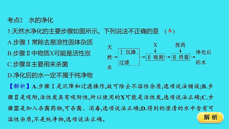 题组十一　自然界的水  课件 2023-2024人教版化学九年级上册第5页