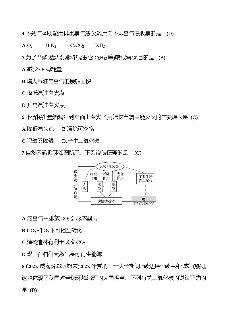 单元质量评价(六)(第六单元) 同步练习2023-2024 鲁教版化学 八年级全一册02
