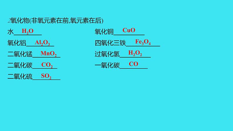 进阶提升专项（二） 化学用语  课件 2023-2024人教版化学九年级上册06