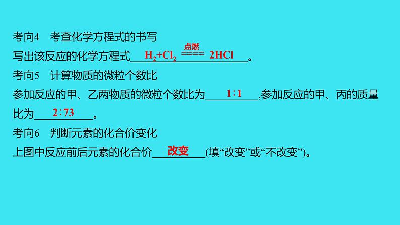 进阶提升专项（四） 微观反应示意图  课件 2023-2024人教版化学九年级上册第3页