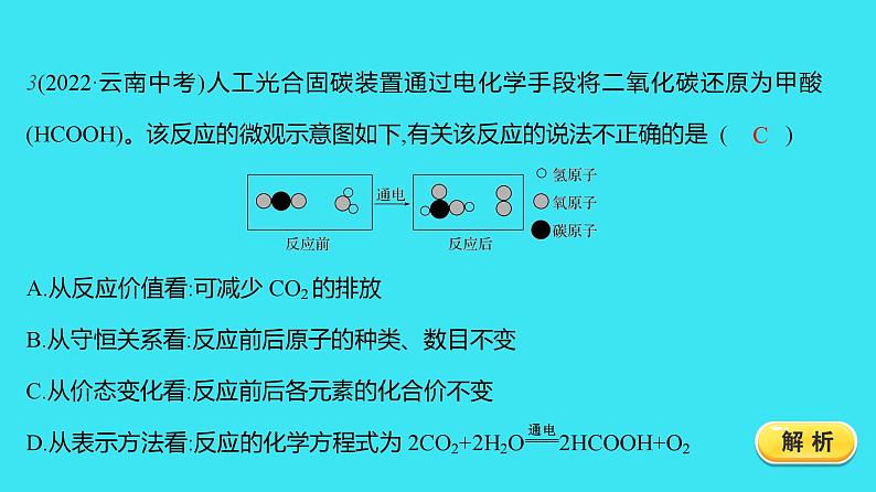 进阶提升专项（四） 微观反应示意图  课件 2023-2024人教版化学九年级上册第8页