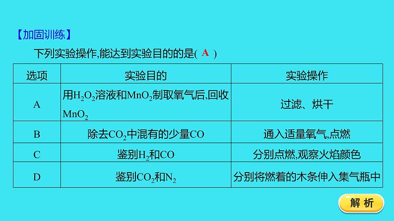 题组十九　一氧化碳  课件 2023-2024人教版化学九年级上册05