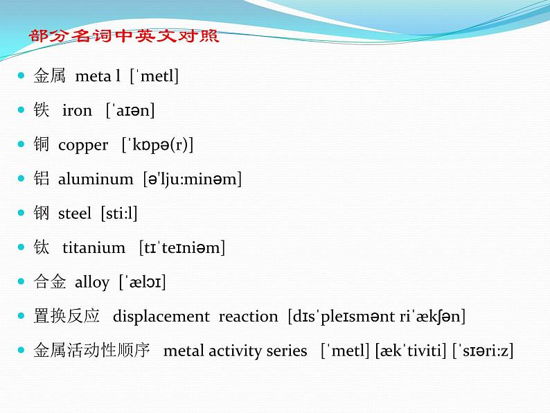 人教版化学九年级下册《初中化学部分名词中英文对照表》PPT课件第3页