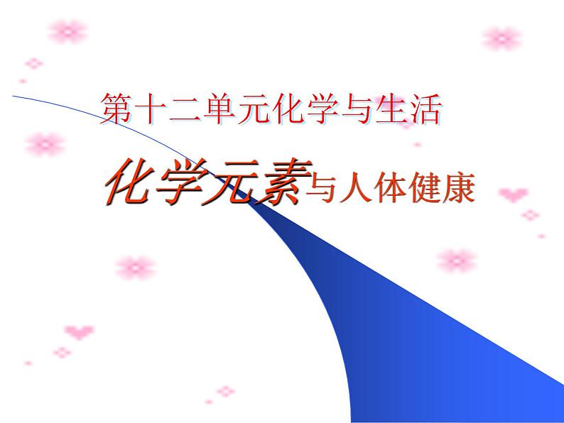 人教版化学九年级下册12.2《化学元素与人体健康》PPT课件5第1页