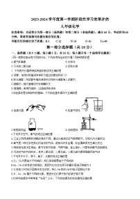 陕西省西安市未央区浐灞第二中学2023-2024学年九年级上学期十月月考化学试题(无答案)