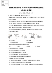 江苏省徐州市潇湘路学校2023-2024学年九年级上学期节点性作业化学试题（月考）