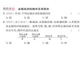 科粤版九年级化学下册第六章6.2  金属的化学性质第2课时  金属活动性顺序课时训练课件PPT