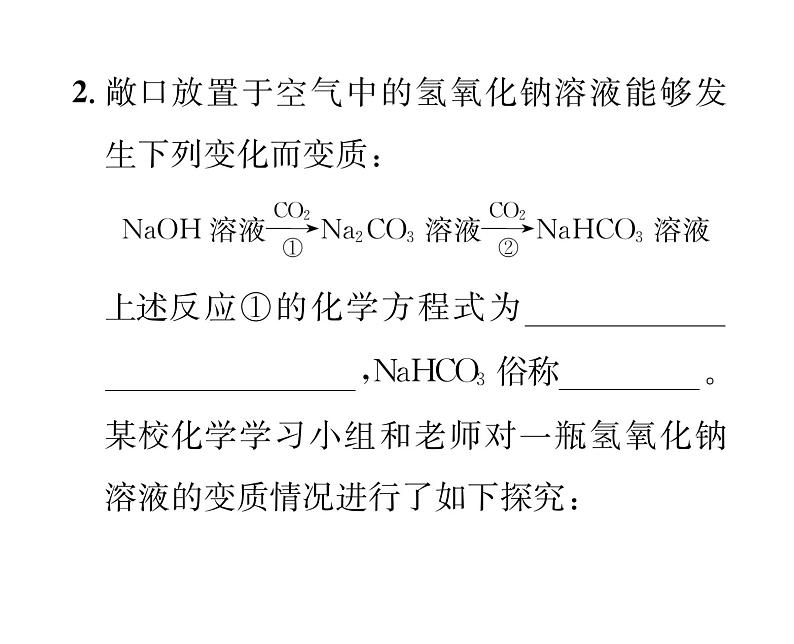 科粤版九年级化学下册第八章小专题3  有关变质的探究课时训练课件PPT05