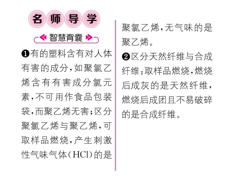 科粤版九年级化学下册第九章9.2化学合成材料课时训练课件PPT第2页