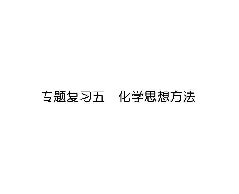 科粤版九年级化学下册专题复习5  化学思想方法课时训练课件PPT01