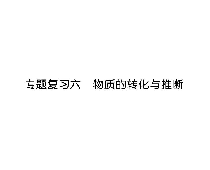 科粤版九年级化学下册专题复习6  物质的转化与推断课时训练课件PPT第1页