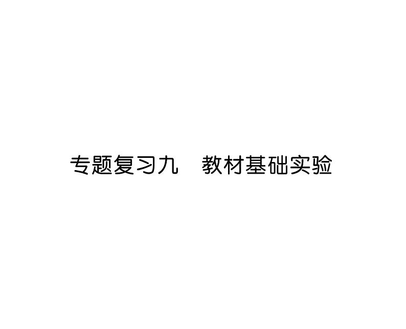 科粤版九年级化学下册专题复习9  教材基础实验课时训练课件PPT01