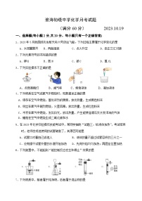 江苏省淮安市淮海初级中学2023-2024学年九年级上学期10月学情调研化学试卷（月考）