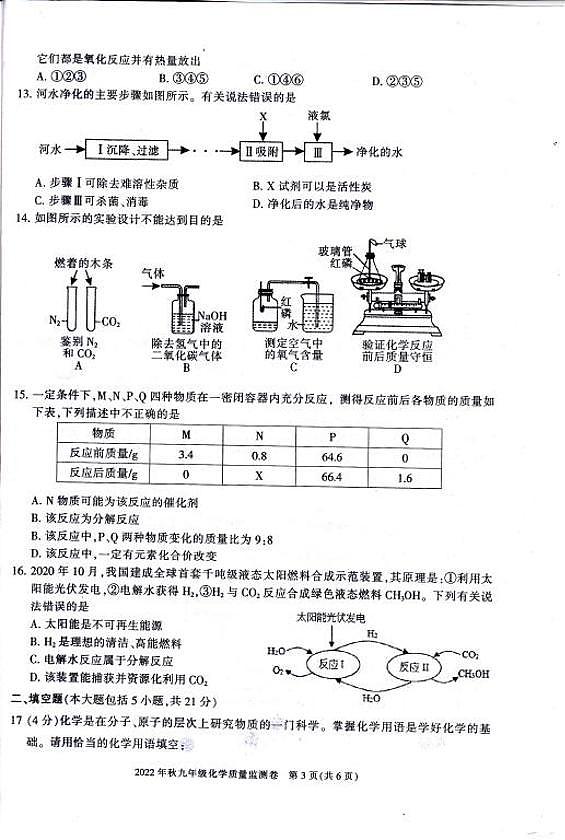 重庆市梁平区2022-2023学年九年级上学期期末质量监测化学试题(图片版 无答案)第3页
