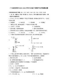 广东省深圳市2023-2024学年九年级下册期中化学检测试题（含答案）