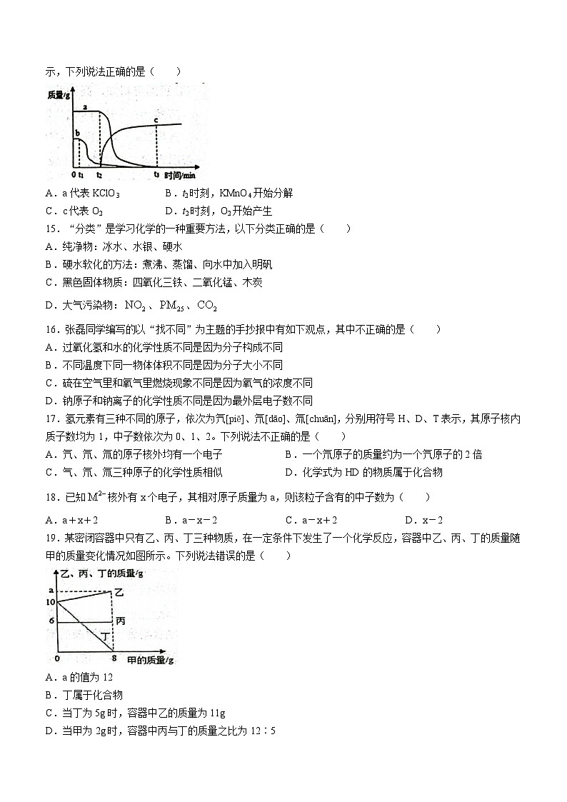 河北省唐山市丰润区2022-2023学年九年级上学期期中化学试题第3页