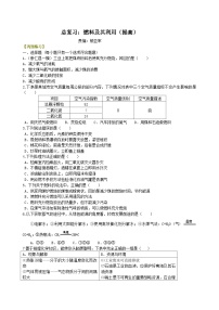 中考化学一轮复习：燃料及其利用（提高） 巩固练习（含解析）