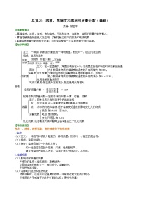 中考化学一轮复习：溶液、溶解度和溶质的质量分数（基础） 知识讲解