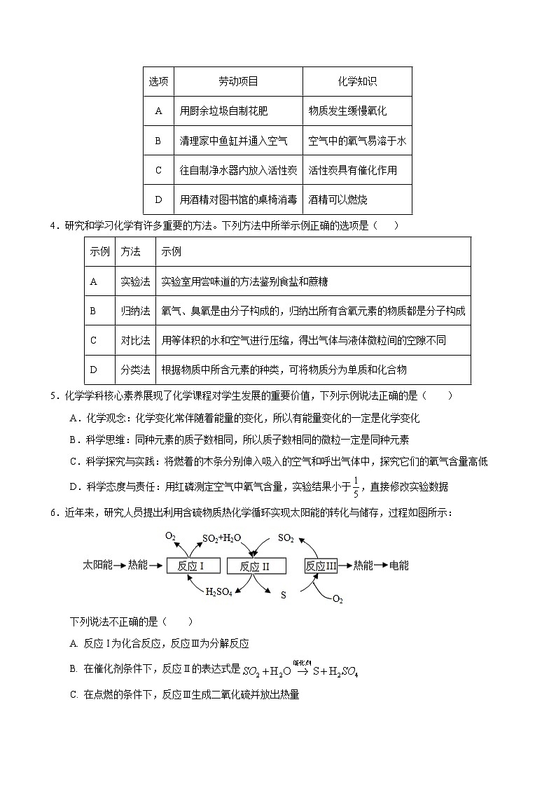 期中模拟卷（考试版）【测试范围：人教版绪言~第五单元课题2】A4版第2页