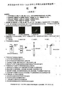 安徽省阜阳市界首市第五中学2023-2024学年九年级上学期第一次月考化学试题