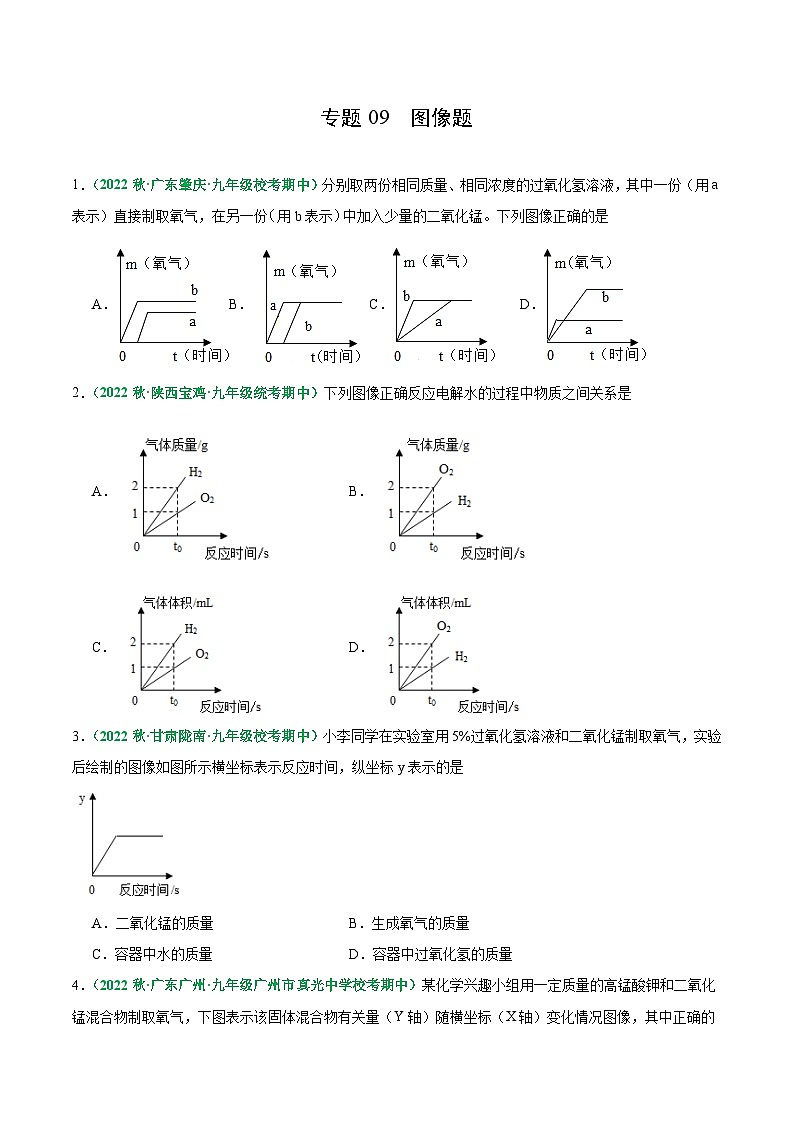 【期中真题】（人教版）2023-2024学年九年级化学上册 期中真题分类专题汇编 专题09 图像题-试卷.zip01