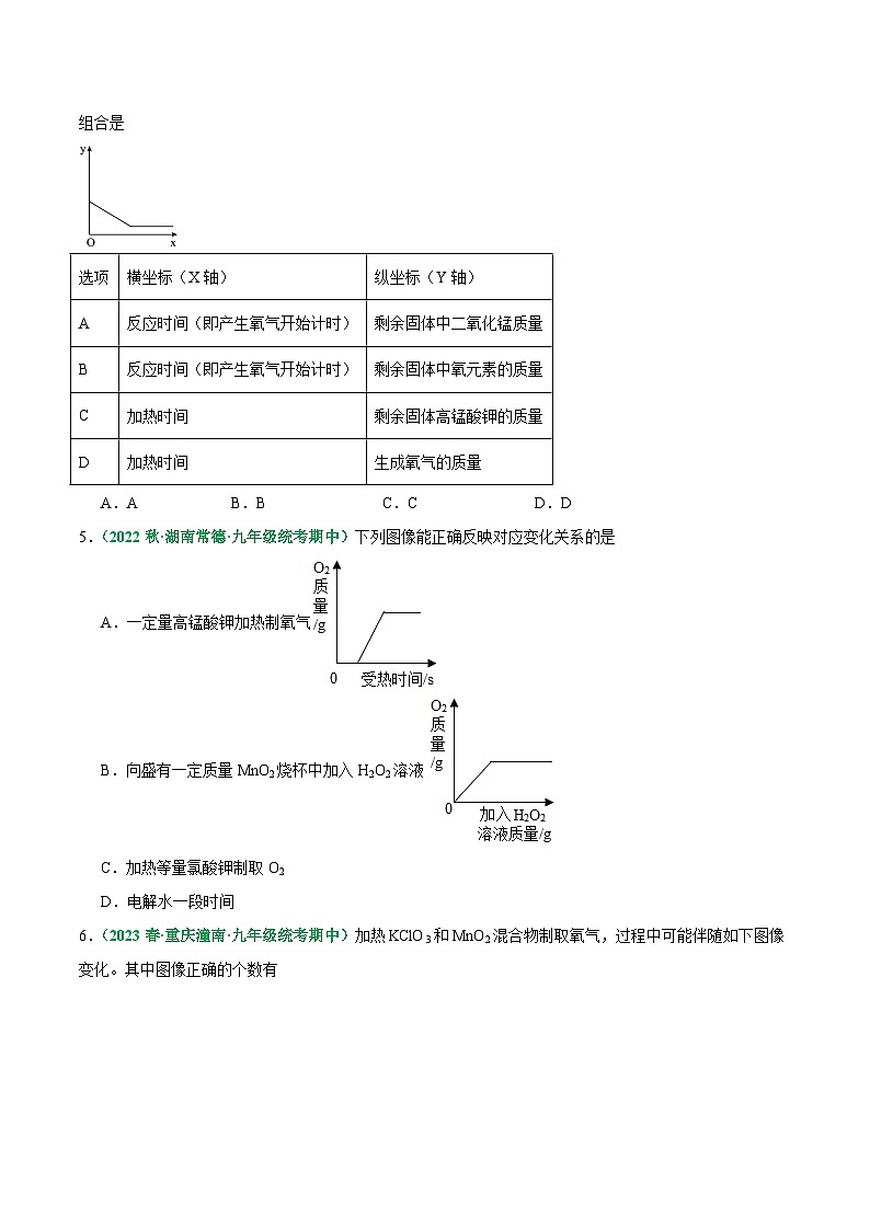 【期中真题】（人教版）2023-2024学年九年级化学上册 期中真题分类专题汇编 专题09 图像题-试卷.zip02