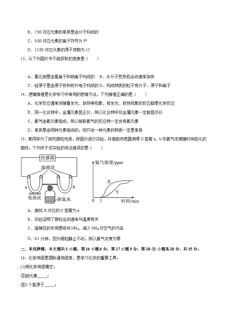 【期中模拟】（人教版）2023-2024学年九年级化学上册 专项提升卷03 物质构成的奥秘.zip03