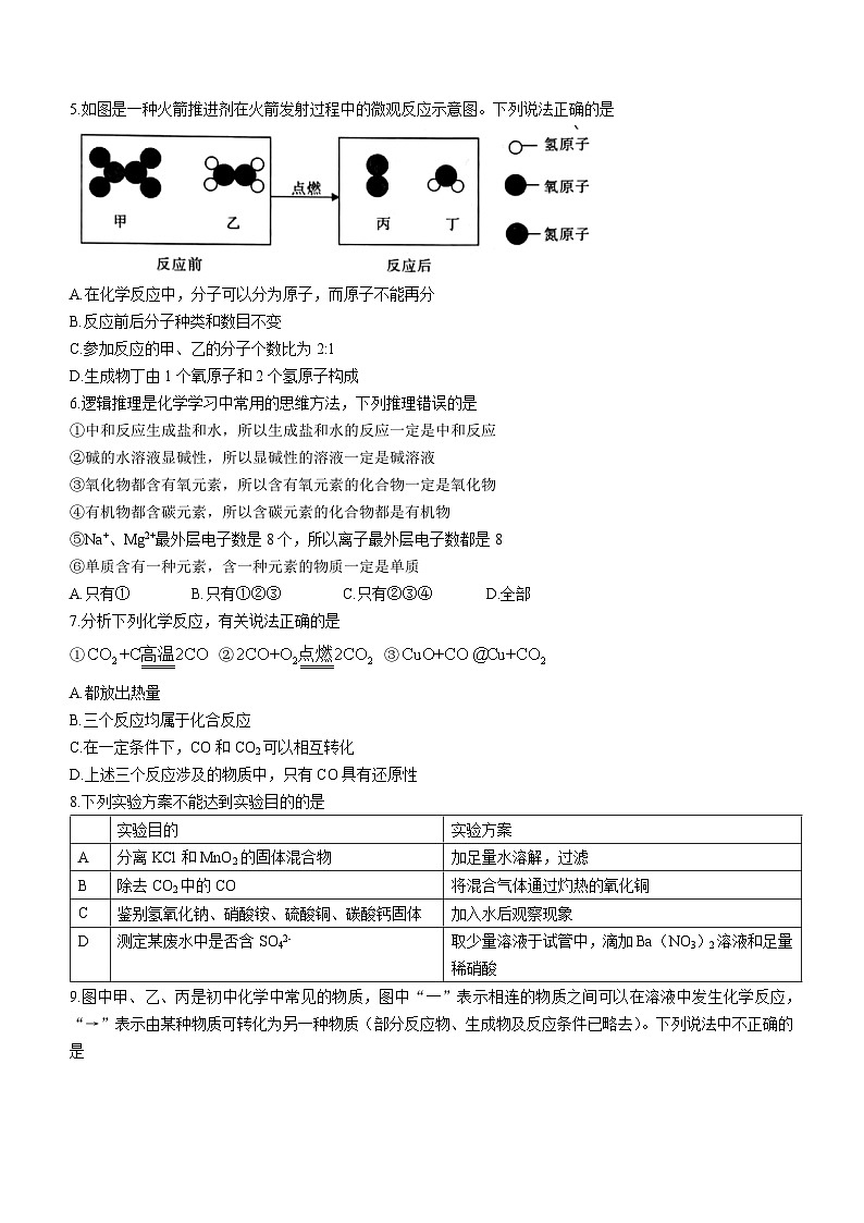 30科粤版·陕西省初中学业水平考试全真预测试卷化学02