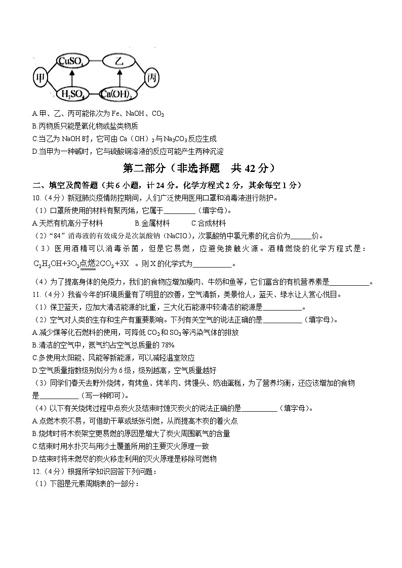 30科粤版·陕西省初中学业水平考试全真预测试卷化学03