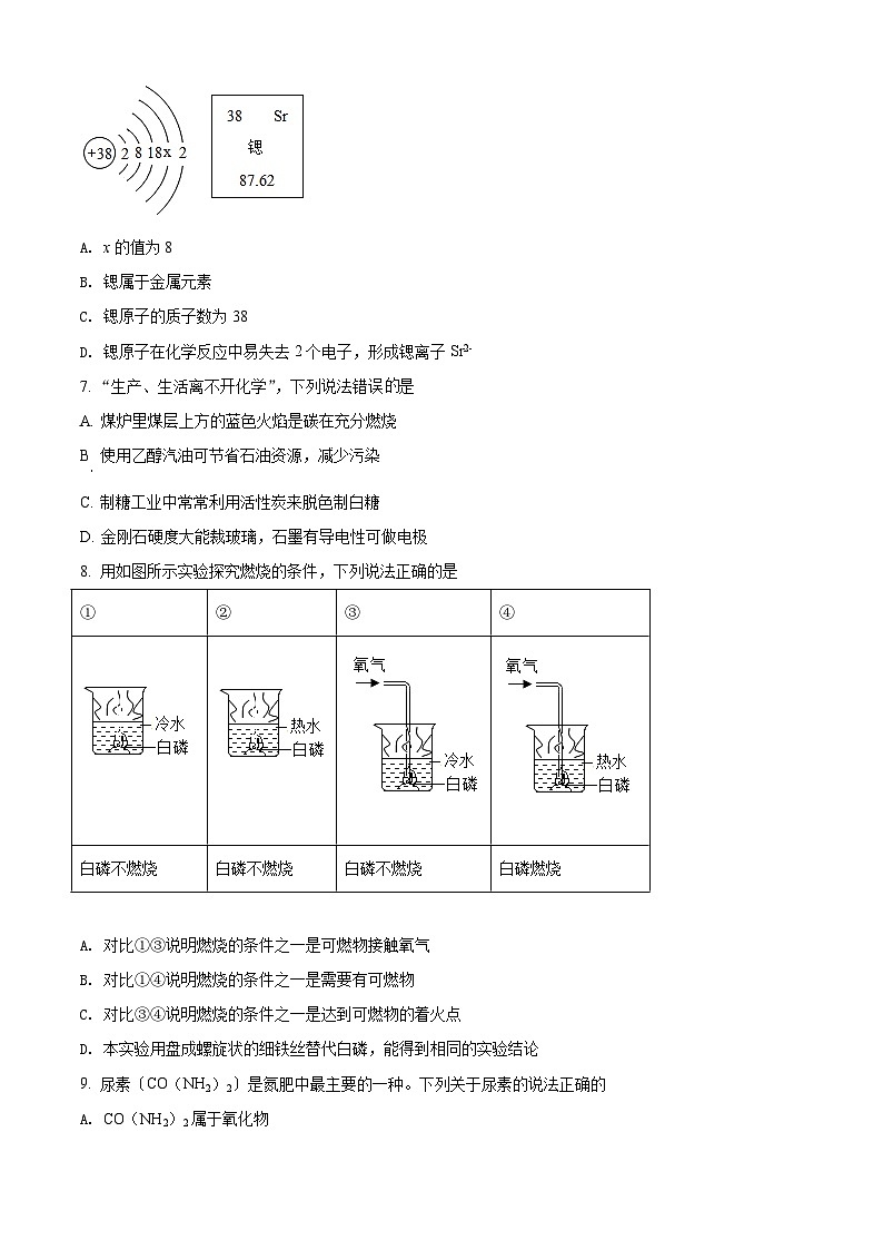 广东省广州市从化区2021-2022学年九年级上学期期末化学试题（原卷版）第2页