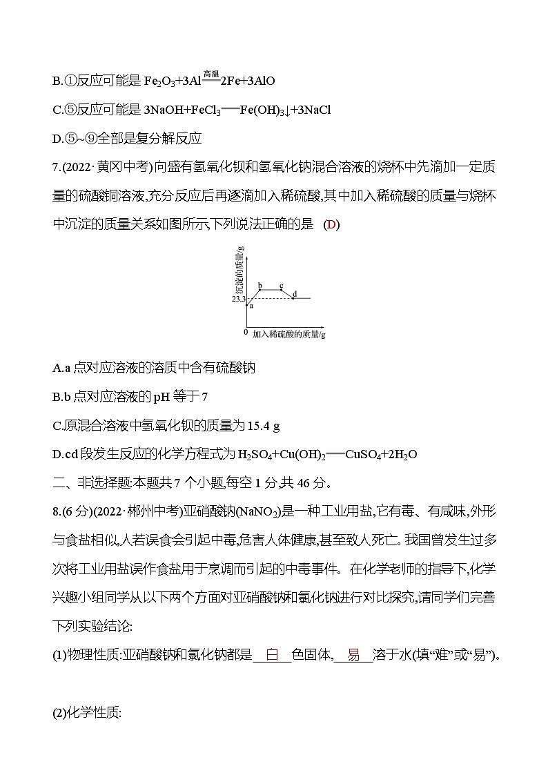 下学期期中素养评估(第6、7章) 试卷（教师版） 2023-2024 沪教版 化学 九年级下册第3页