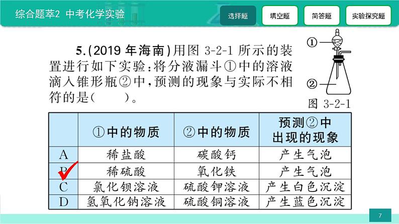 中考化学二轮复习热点难点专题精品课件综合题萃2 中考化学实验（含解析）07