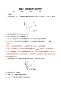 中考化学二轮复习提升训练专题09 溶解度曲线与溶液的稀释（含解析）