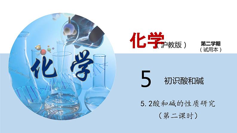 5.2酸和碱的性质研究（第二课时）（课件）—九年级化学沪教版第二学期（试用本）同步精品课堂（上海专用）第1页