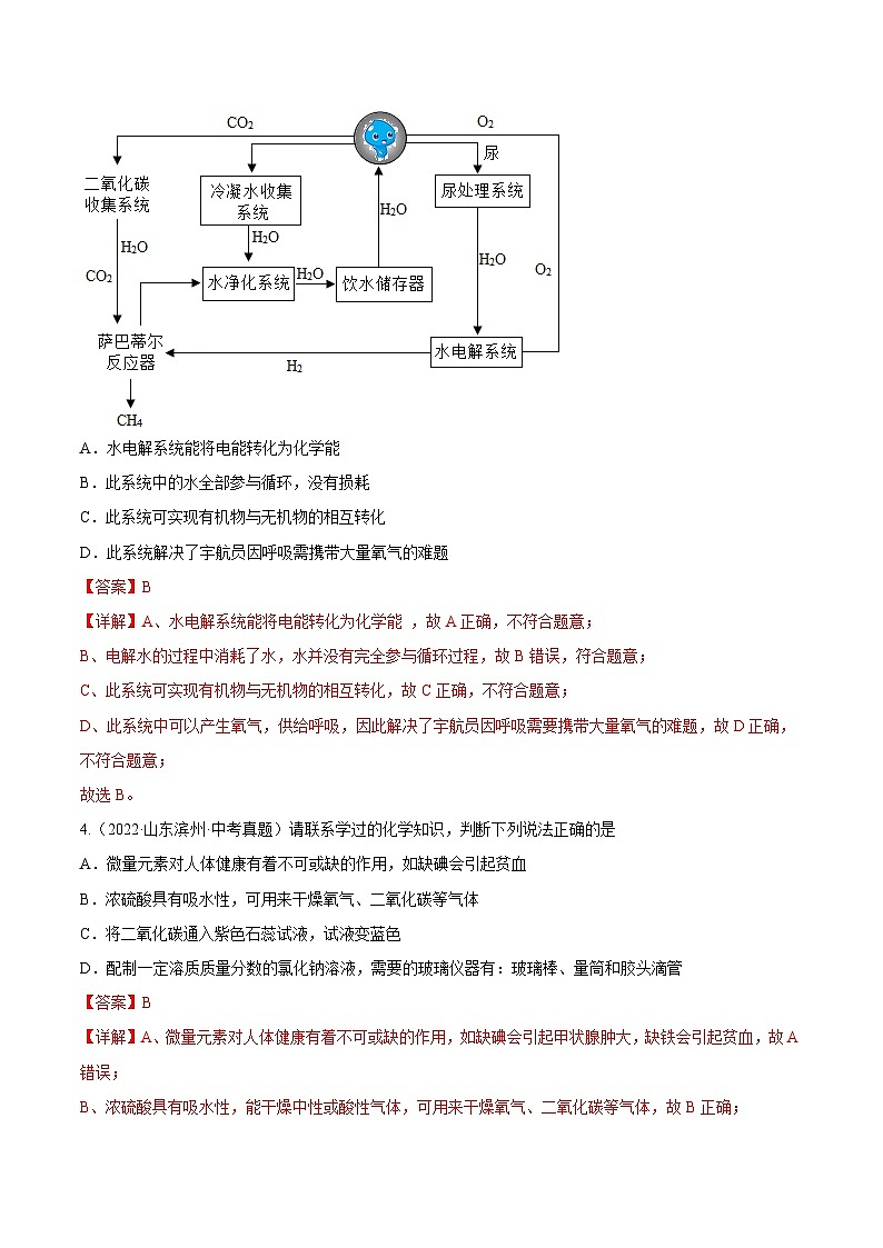 人教版中考化学一轮复习单元过关练习专题12 化学与生活（含解析）第2页