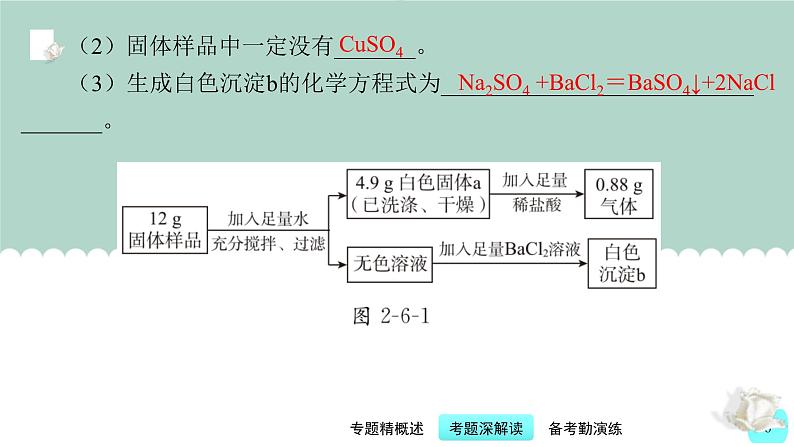 中考化学二轮复习提升练习课件第6讲 中考物质推断题（含解析）第6页