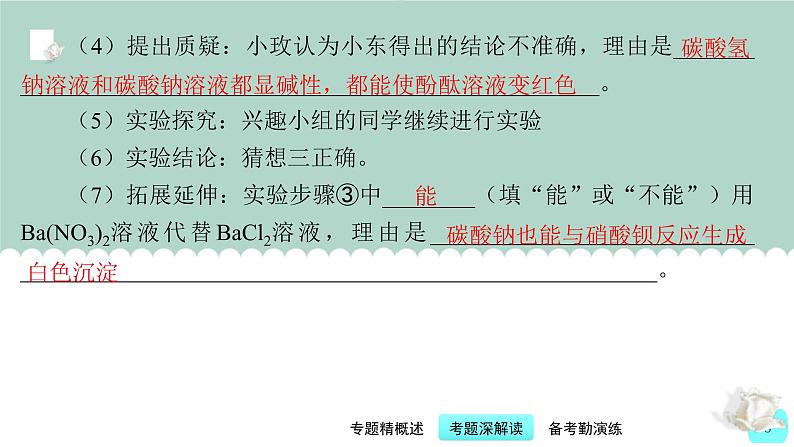 中考化学二轮复习提升练习课件第7讲 中考化学探究题（含解析）第8页