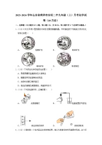 2023-2024学年山东省菏泽市东明二中九年级（上）月考化学试卷（10月份）