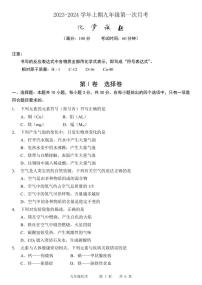 福建省龙岩市永定区侨育中学2023-2024学年九年级上学期第一次综合训练化学试题