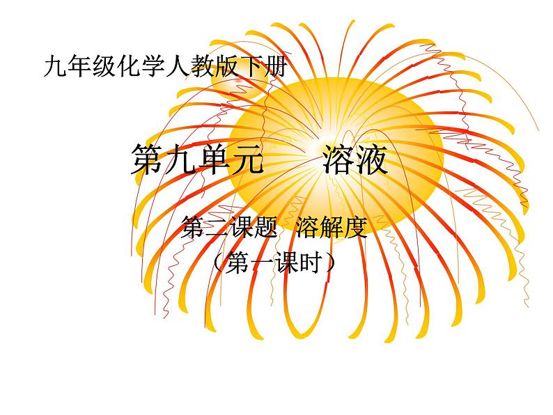 人教版化学九年级下册9.2《溶解度》PPT课件501